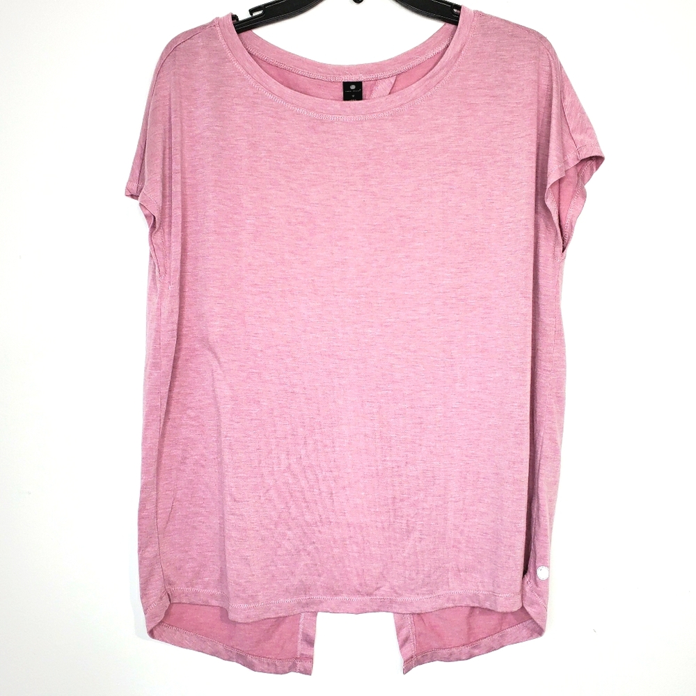 16) YOGALICIOUS Open back yoga shirt Sz. M - Picture 1 of 5